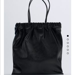 NWT Zara Drawstring Closure Tote Bag